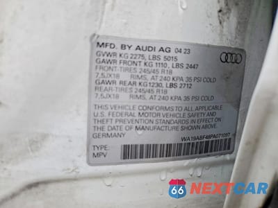 Zdjęcie 13 z 14 samochodu: 2023 AUDI A4 ALLROAD PRESTIGE VIN:WA19ABF48PA071097 - miniatura