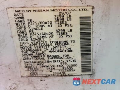 Zdjęcie 13 z 13 samochodu: 2008 INFINITI QX56 BASE VIN:5N3AA08C28N905356 - miniatura