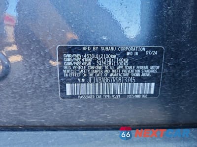 Zdjęcie 12 z 12 samochodu: 2024 SUBARU WRX VIN:JF1VBAB67R9813745 - miniatura