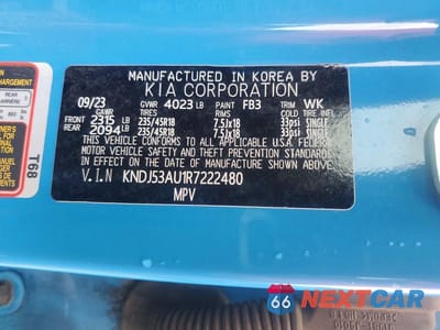 Zdjęcie 13 z 13 samochodu: 2024 KIA SOUL GT-LINE VIN:KNDJ53AU1R7222480 - miniatura