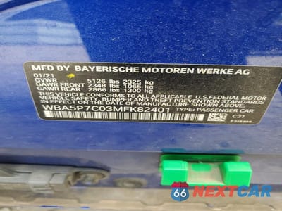 Zdjęcie 13 z 13 samochodu: 2021 BMW 330E VIN:WBA5P7C03MFK82401 - miniatura