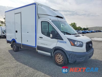 Czwarte zdjęcie samochodu z boku: 2020 FORD TRANSIT DELIVERY TRUCK VIN:1FDBW5Z80LKA95581 - miniatura