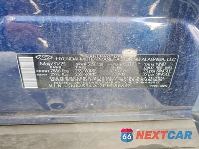Zdjęcie 13 z 13 samochodu: 2023 HYUNDAI SANTA FE SEL VIN:5NMS34AJ2PH588637 - miniatura