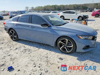 Czwarte zdjęcie samochodu z boku: 2022 HONDA ACCORD SPORT VIN:1HGCV1F34NA025864 - miniatura