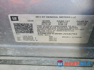 Zdjęcie 13 z 13 samochodu: 2019 CHEVROLET TRAVERSE LS VIN:1GNERFKW4KJ216793 - miniatura