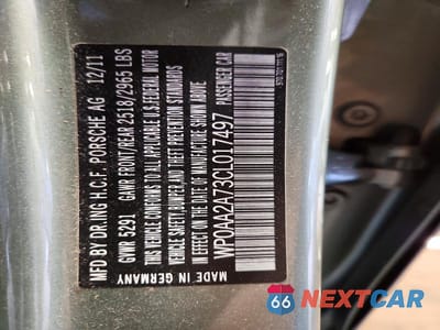Zdjęcie 13 z 13 samochodu: 2012 PORSCHE PANAMERA 2 VIN:WP0AA2A73CL017497 - miniatura