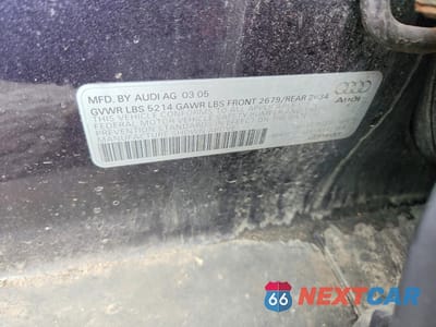 Zdjęcie 12 z 12 samochodu: 2005 AUDI A6 3.2 QUATTRO VIN:WAUDG74F65N112183 - miniatura