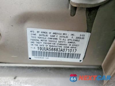 Zdjęcie 12 z 12 samochodu: 2003 ACURA 3.2TL VIN:19UUA56683A071017 - miniatura