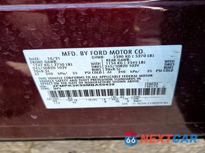 Zdjęcie 14 z 14 samochodu: 2021 FORD EDGE TITANIUM VIN:2FMPK3K99MBA59439 - miniatura