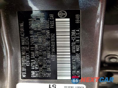 Zdjęcie 12 z 12 samochodu: 2024 TOYOTA CAMRY LE VIN:4T1R11AK4RU918362 - miniatura