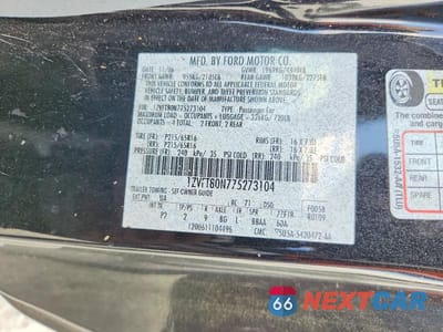 Zdjęcie 12 z 12 samochodu: 2007 FORD MUSTANG VIN:1ZVFT80N775273104 - miniatura