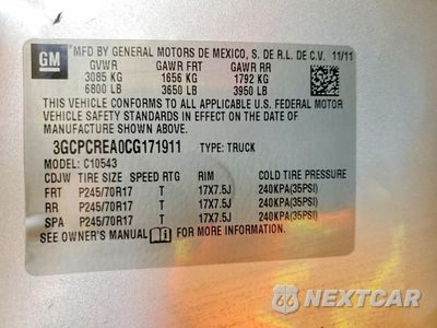 Zdjęcie 12 z 13 samochodu: 2012 CHEVROLET SILVERADO C1500 LS VIN:3GCPCREA0CG171911 - miniatura