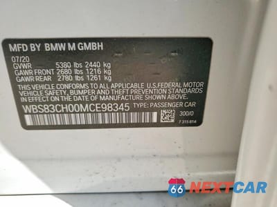 Zdjęcie 12 z 12 samochodu: 2021 BMW M5 VIN:WBS83CH00MCE98345 - miniatura