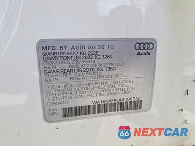 Zdjęcie 13 z 13 samochodu: 2010 AUDI Q5 PRESTIGE VIN:WA1VKAFP6AA106212 - miniatura