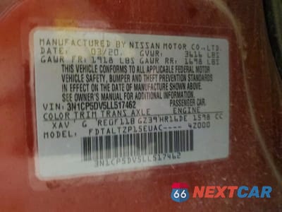 Zdjęcie 13 z 13 samochodu: 2020 NISSAN KICKS SR VIN:3N1CP5DV5LL517462 - miniatura