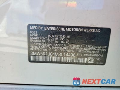 Zdjęcie 12 z 12 samochodu: 2021 BMW 330I VIN:3MW5R1J04M8C14496 - miniatura