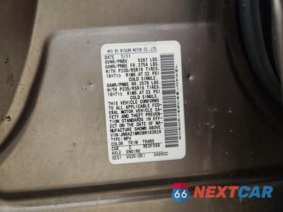 Zdjęcie 13 z 13 samochodu: 2011 NISSAN MURANO S VIN:JN8AZ1MW2BW183629 - miniatura