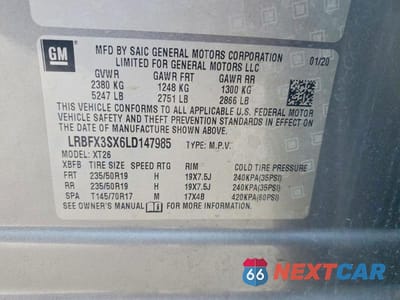 Zdjęcie 13 z 13 samochodu: 2020 BUICK ENVISION PREMIUM VIN:LRBFX3SX6LD147985 - miniatura