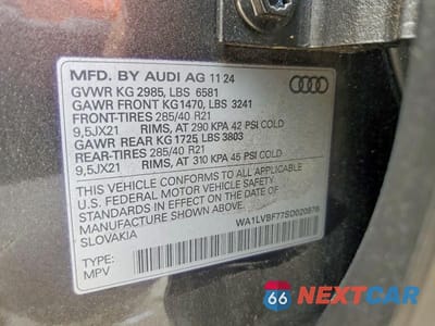 Zdjęcie 14 z 14 samochodu: 2025 AUDI Q7 PREMIUM PLUS VIN:WA1LVBF77SD020976 - miniatura