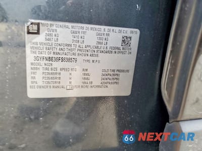 Zdjęcie 12 z 12 samochodu: 2015 CADILLAC SRX LUXURY COLLECTION VIN:3GYFNBE36FS638579 - miniatura