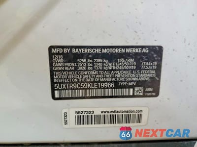 Zdjęcie 13 z 13 samochodu: 2019 BMW X3 XDRIVE30I VIN:5UXTR9C59KLE19966 - miniatura