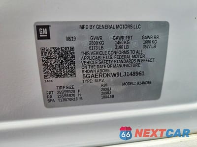 Zdjęcie 13 z 13 samochodu: 2020 BUICK ENCLAVE AVENIR VIN:5GAERDKW9LJ148961 - miniatura