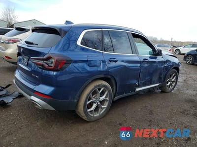 Trzecie zdjęcie samochodu z tyłu: 2023 BMW X3 XDRIVE30I VIN:5UX53DP06P9S87049 - miniatura