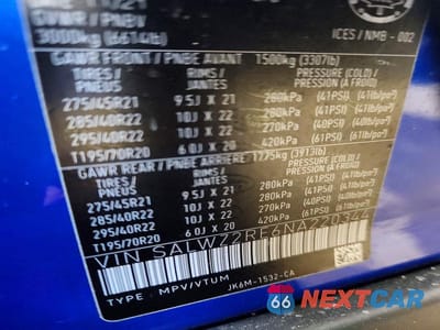 Zdjęcie 14 z 14 samochodu: 2022 LAND ROVER RANGE ROVER SPORT SVR VIN:SALWZ2RE6NA220344 - miniatura
