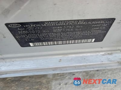 Zdjęcie 12 z 12 samochodu: 2013 HYUNDAI ELANTRA GLS VIN:5NPDH4AE7DH172935 - miniatura