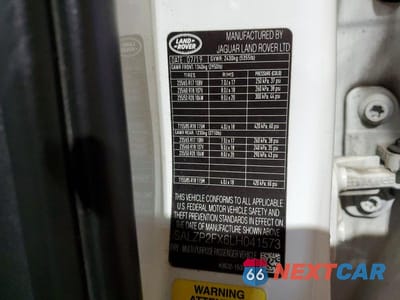 Zdjęcie 13 z 13 samochodu: 2020 LAND ROVER RANGE ROVER EVOQUE SE VIN:SALZP2FX6LH041573 - miniatura