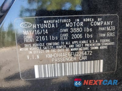 Zdjęcie 12 z 12 samochodu: 2015 HYUNDAI ELANTRA SE VIN:KMHDH4AE6FU226472 - miniatura