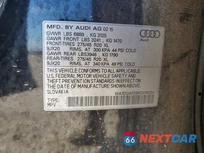 Zdjęcie 12 z 12 samochodu: 2015 AUDI Q7 PRESTIGE VIN:WA1DGAFE8FD016304 - miniatura