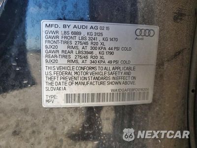 Zdjęcie 12 z 12 samochodu: 2015 AUDI Q7 PRESTIGE VIN:WA1DGAFE8FD016304 - miniatura