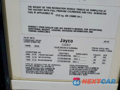 Zdjęcie 10 z 10 samochodu: 2018 JAYCO JAYCO VIN:1UJCJSCVXJ1LD0068 - miniatura