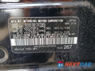Zdjęcie 14 z 14 samochodu: 2018 MITSUBISHI OUTLANDER GT VIN:JA4JZ4AX3JZ053604 - miniatura