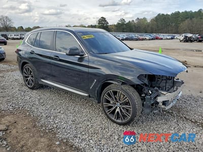 Czwarte zdjęcie samochodu z boku: 2022 BMW X3 SDRIVE30I VIN:5UX43DP09N9M87321 - miniatura