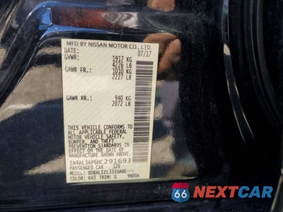 Zdjęcie 13 z 13 samochodu: 2017 NISSAN ALTIMA 2.5 SV VIN:1N4AL3AP6HC291693 - miniatura