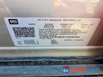 Zdjęcie 13 z 13 samochodu: 2023 CHEVROLET TRAVERSE PREMIER VIN:1GNEVKKW2PJ239064 - miniatura