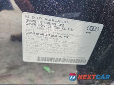Zdjęcie 13 z 13 samochodu: 2014 AUDI Q5 PREMIUM PLUS VIN:WA1LFAFP4EA098581 - miniatura