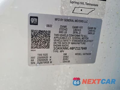 Zdjęcie 14 z 14 samochodu: 2023 GMC ACADIA SLT VIN:1GKKNML46PZ117849 - miniatura