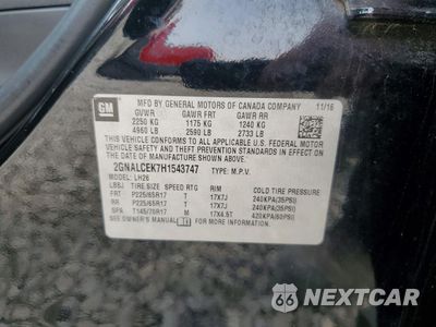 Zdjęcie 13 z 13 samochodu: 2017 CHEVROLET EQUINOX LT VIN:2GNALCEK7H1543747 - miniatura