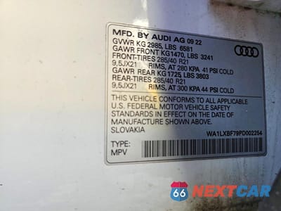 Zdjęcie 13 z 13 samochodu: 2023 AUDI Q7 PREMIUM PLUS VIN:WA1LXBF79PD002254 - miniatura