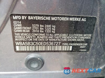 Zdjęcie 12 z 12 samochodu: 2014 BMW 535 XI VIN:WBA5B3C50ED536727 - miniatura