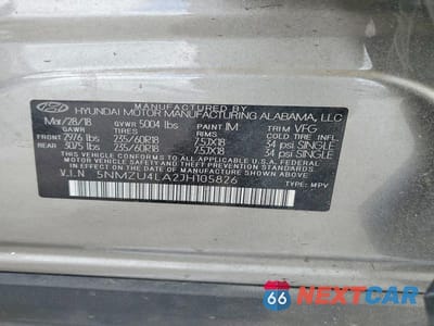 Zdjęcie 14 z 14 samochodu: 2018 HYUNDAI SANTA FE SPORT 2.0T VIN:5NMZU4LA2JH105826 - miniatura