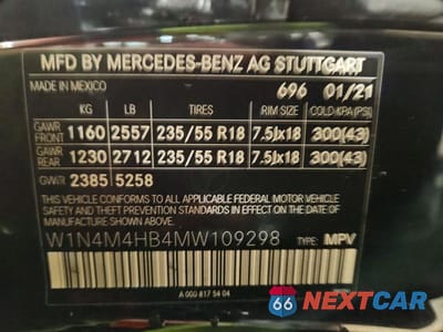Zdjęcie 13 z 13 samochodu: 2021 MERCEDES-BENZ GLB 250 4MATIC VIN:W1N4M4HB4MW109298 - miniatura