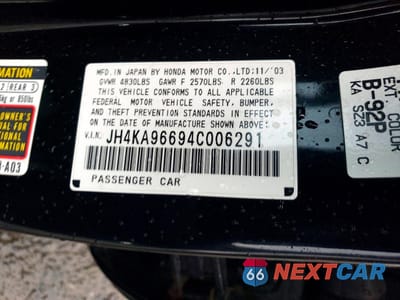 Zdjęcie 12 z 12 samochodu: 2004 ACURA 3.5RL VIN:JH4KA96694C006291 - miniatura