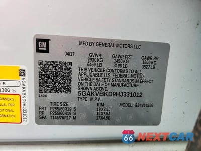 Zdjęcie 13 z 13 samochodu: 2017 BUICK ENCLAVE VIN:5GAKVBKD9HJ331012 - miniatura