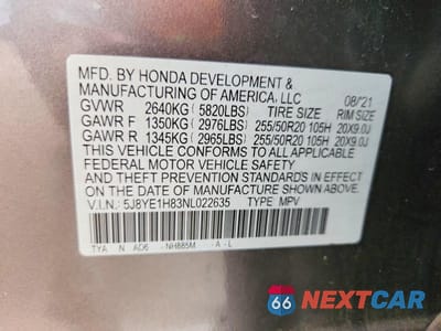 Zdjęcie 13 z 13 samochodu: 2022 ACURA MDX ADVANCE VIN:5J8YE1H83NL022635 - miniatura