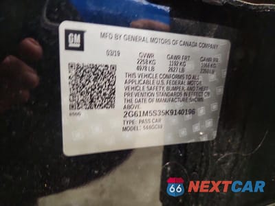 Zdjęcie 12 z 12 samochodu: 2019 CADILLAC XTS LUXURY VIN:2G61M5S35K9140196 - miniatura