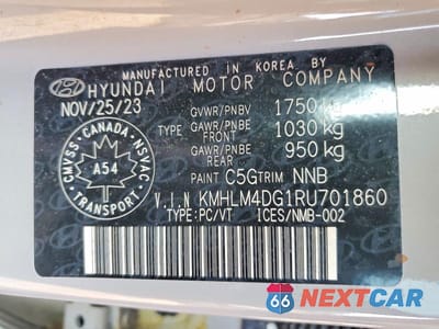 Zdjęcie 13 z 13 samochodu: 2024 HYUNDAI ELANTRA SEL VIN:KMHLM4DG1RU701860 - miniatura